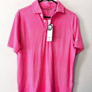 NEW Kenneth Cole Golf Pink Short Sleeve Polo Men's Small Orig $59 Price Tags